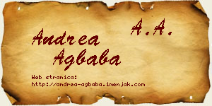 Andrea Agbaba vizit kartica